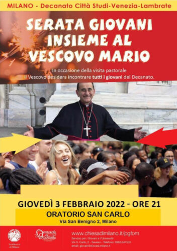 3 febbraio - Serata giovani insieme al Vescovo Mario