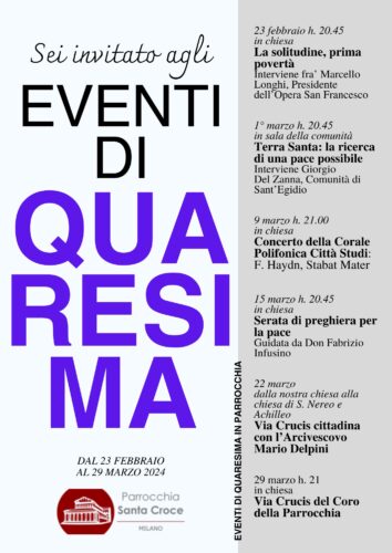 Eventi di Quaresima