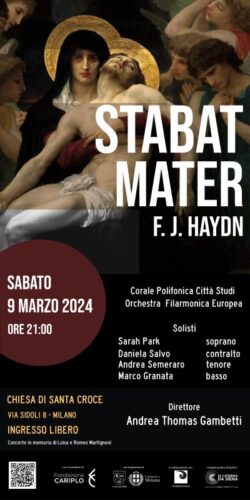Sabato 9 marzo - Stabat Mater, F.J. Haydn