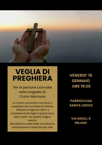 16 gennaio - Veglia di preghiera
