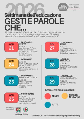 Gesti e parole che… costruiscono comunità