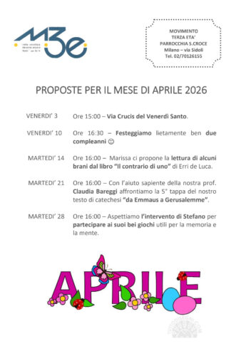 Movimento Terza Età – Aprile 2026