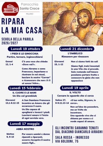 Scuola della Parola 2026/2027 - Ripara la mia casa
